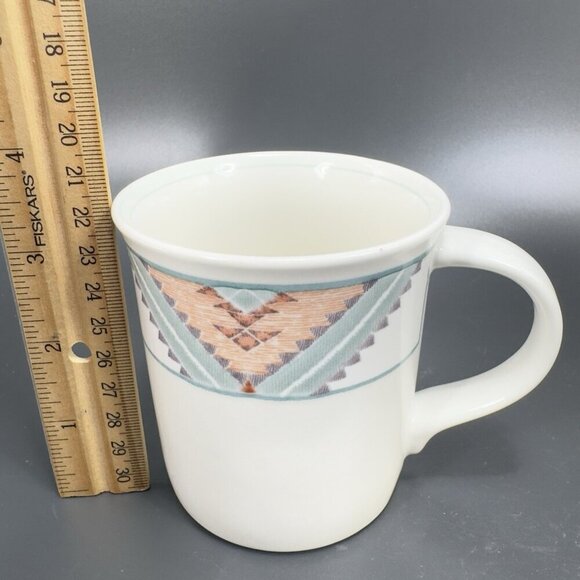 Mikasa Intaglio Santa Fe Ceramic Coffee Mug Cup Set 2 Mugs Cups Set Stoneware - Picture 3 of 14